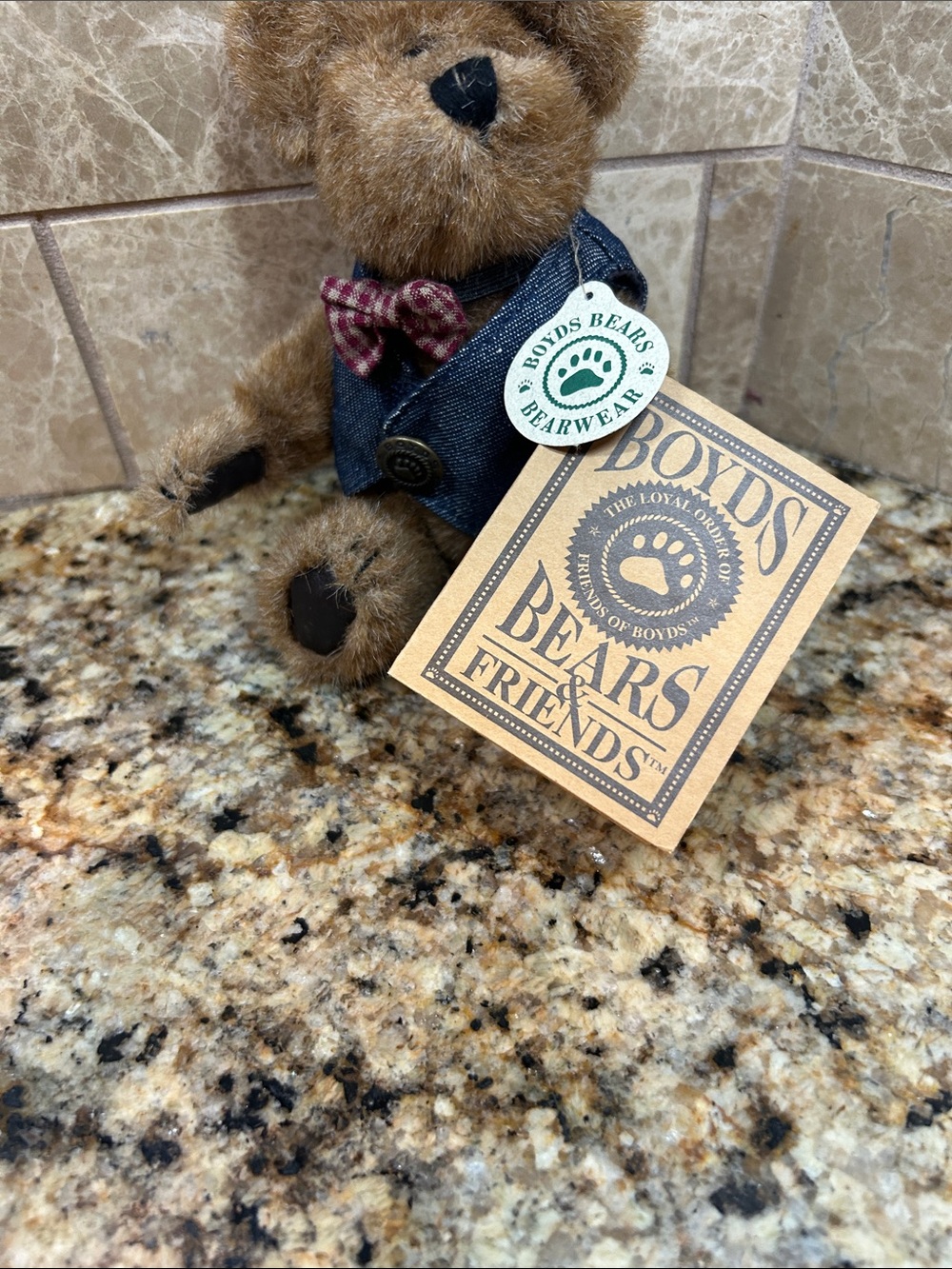 Boyds Bears stuffed animal vintage 1996 collectible, model Raeburn, 7”, EUC - Picture 2 of 7